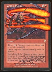 Altered and Signed Urza's Rage _A1281