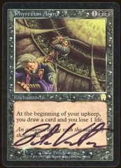 Phyrexian Arena Foil Signed _A2158
