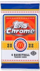 Topps Chrome McDonalds 2022 Hobby Booster Pack - Basketball Trading Cards