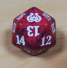 MTG Spin Down Life Counter D20 Dice Aether Revolt - Red