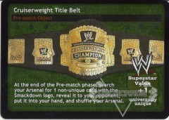 Cruiserweight Title Belt