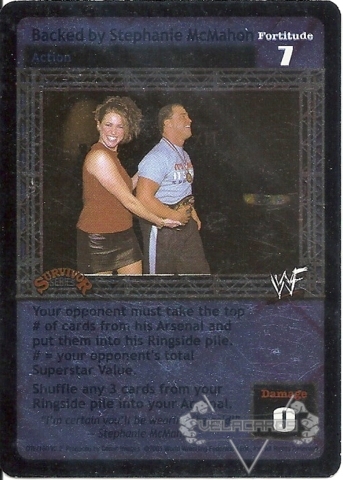 Survivor Series 3 FOIL Backed by Mr.McMahon Throwback - WWF/WWE Raw Deal CCG 