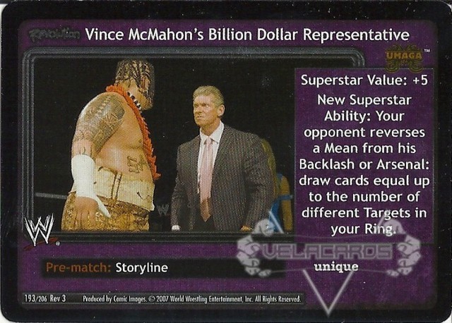 <i>Revolution</i> Vince McMahon's Billion Dollar Representative
