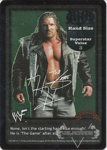 WWE Triple H Superstar Card for Triple H Played Raw Deal Wrestling WWF