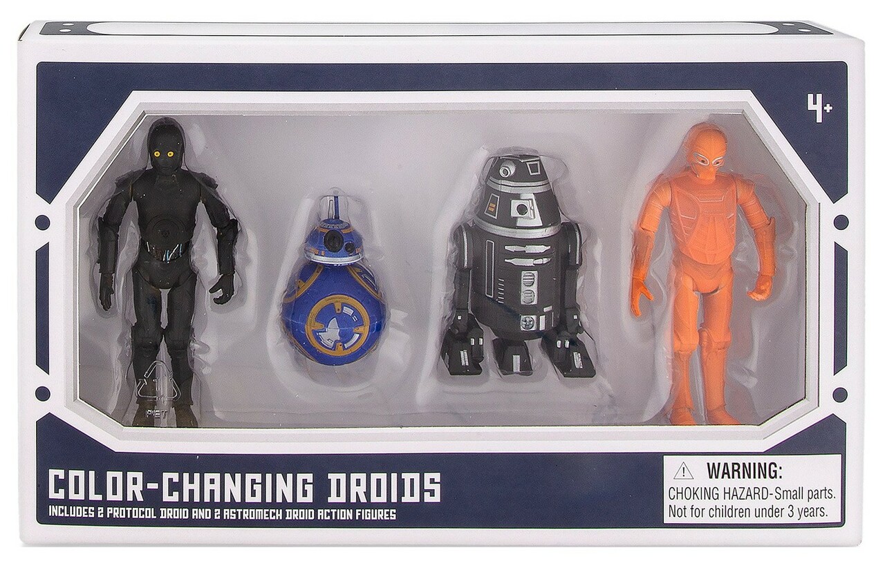 Color Changing Droids: 2 Protocol Droid and 2 Astromech Droid Action Figures