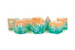 16mm Resin Poly Dice set: Layered Stardust Sunset (7) MET 766
