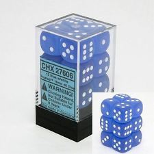 12 Blue w/ White Frosted 16mm D6 - CHX27606