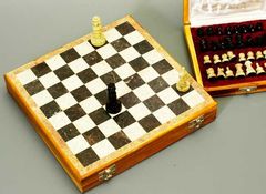 Chess Set: 10x10 Hand Carved Stone Set