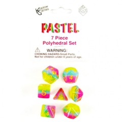 7 Piece Polyhedral Set - Pastel
