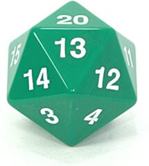 Green One 55mm 20-Sided Die