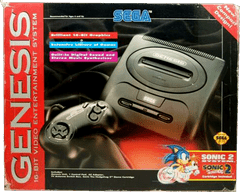 Sega Genesis (Gen 2) With Sonic 2 / Original Box