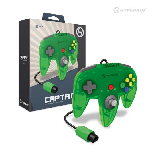 Captain Premium Controller for N64® (Lime Green) - Hyperkin