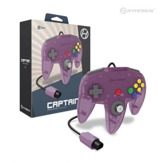 Captain Premium Controller for N64® (Amethyst Purple) - Hyperkin