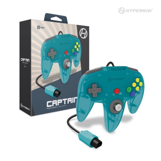 Captain Premium Controller for N64® (Turquoise) - Hyperkin